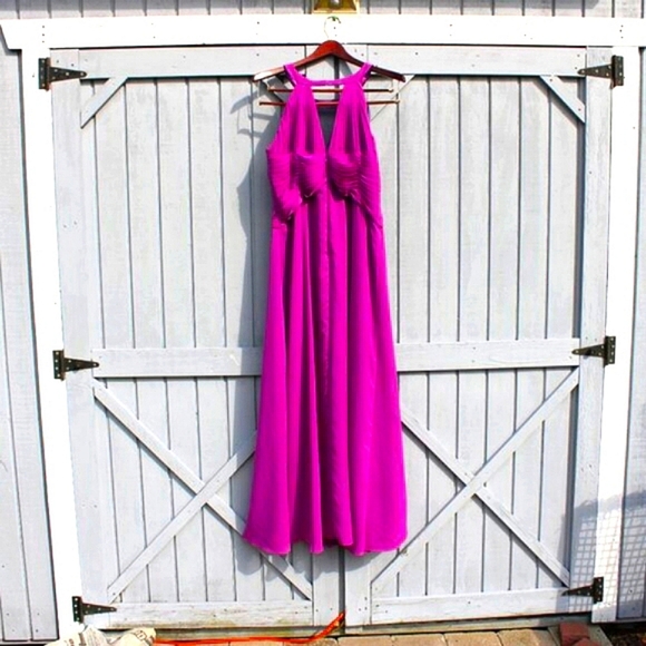 Alicepub Purple Halter Maxi Dress – Size 16 – Bridesmaid | Prom | Formal - Picture 3 of 7
